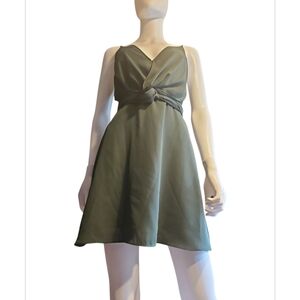 ASOS Green Wrap Mini Dress V-Neck Sleeveless